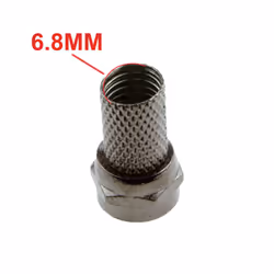 kenable F Type Twist On Easy Fix Male Plugs For 6.5mm Coaxial RG6 Cable BLACK