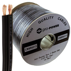 kenable Twin OFC Individually Lap Screened/Shielded Audio Speaker Cable Black 100m Reel