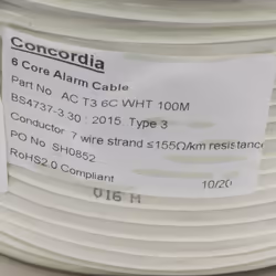 kenable 6 Core CCA Signal Cable for Alarm or Intercom Systems 100m White