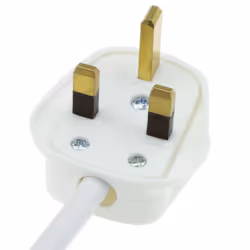 kenable 6 Gang/Six Way Slimline UK Mains Power Strip Extension Lead 2m White