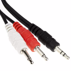 kenable Stereo Jack Plug to Twin Mono Red & White 3.5mm Plugs Audio Splitter Cable 3m