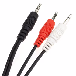kenable Stereo Jack Plug to Twin Mono Red & White 3.5mm Plugs Audio Splitter Cable 3m