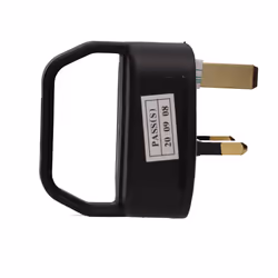 kenable Easy Pull Rewireable 3 Pin UK Mains Plug Fitted with 5A Amp Fuse Black