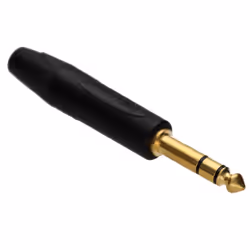 Neutrik NP3X B Replacement Jack 6.35mm 1/4 Stereo Metal Jack Plug Black Body