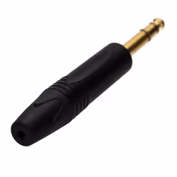 Neutrik NP3X B Replacement Jack 6.35mm 1/4 Stereo Metal Jack Plug Black Body