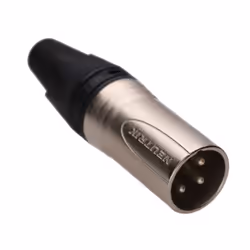 Neutrik NC3MXX Male 3 Pin XLR Microphone Solder Line Plug Silver