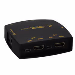 kenable 2 Port HDMI 2.0 KVM Switcher Box 4K 60Hz with Cables & Remote Control