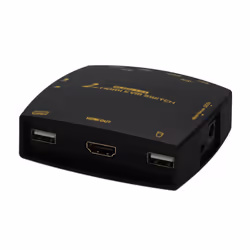 kenable 2 Port HDMI 2.0 KVM Switcher Box 4K 60Hz with Cables & Remote Control