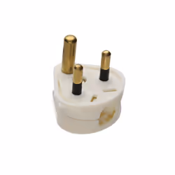 kenable 2 Amp 3 Pin MINI Round Pin Industrial Unfused Small Mains Plug White