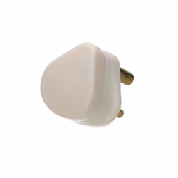 kenable 2 Amp 3 Pin MINI Round Pin Industrial Unfused Small Mains Plug White