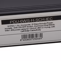kenable Power Distribution Unit PDU 6 Way Euro Schuko Socket & C14 IEC Plug