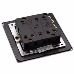 kenable 3 Gang 2 Way 10A Light Switch Screwless Plate with Brushed Chrome Finish