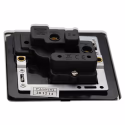 kenable 1 Gang 13A Switched Screwless UK Mains Power Plate with Brushed Chrome Finish