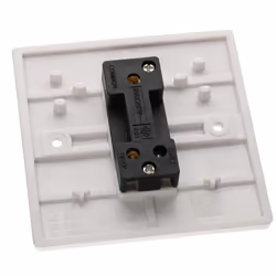 kenable 1 Gang 1 Way 10A Single Light Switch Rounded Faceplate White