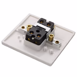 kenable 1 Way Double Pole 20A Switch with Neon Light Rounded Faceplate White