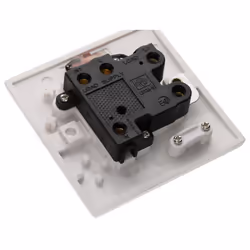 kenable Switched Fused Spur Double Pole 13A Rounded Faceplate White