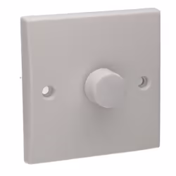 kenable 1 Gang 1 Way LED Dimmer LED Light Switch Rounded Faceplate White