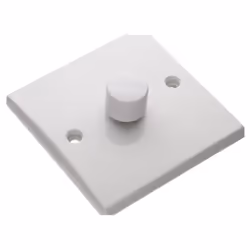 kenable 1 Gang 1 Way LED Dimmer LED Light Switch Rounded Faceplate White