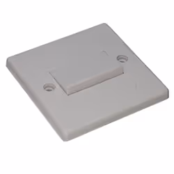 kenable Dual Live Double Pole  Fan Isolator Switch Curved Edge Rounded Faceplate White