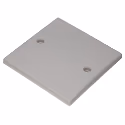 kenable 1 Gang Blanking Plate Cover Curved Edge Rounded Faceplate White