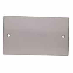 kenable 2 Gang Blanking Plate Cover Curved Edge Rounded Faceplate White
