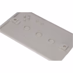 kenable 2 Gang Blanking Plate Cover Curved Edge Rounded Faceplate White