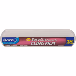 Bacofoil Professional Easycut Cling Film & Dispenser 250 Metres x 35 cms, White, 40 x 8.4 x 7.4 cm