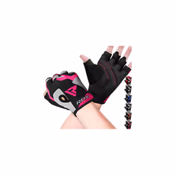 Gym Weight Lifting Gloves Workout Fitness Bodybuilding Breathable Powerlifting Wrist Support Training Exercise, Pink, S