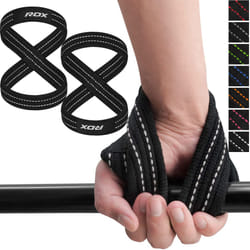 Weight Lifting Straps Figure 8, Anti Slip Strap with cuffs wrist Support for Gym Workout Deadlift Powerlifting Bodybuilding Weightlifting, Fitness
