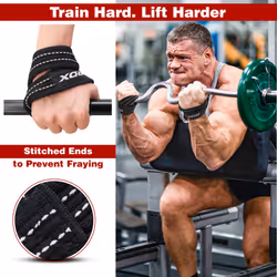 Weight Lifting Straps Figure 8, Anti Slip Strap with cuffs wrist Support for Gym Workout Deadlift Powerlifting Bodybuilding Weightlifting, Fitness