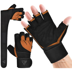Weight Lifting Gloves with Wrist Support, 50 CM Long Wrist Straps, Anti Slip Padded Palm Protection, Breathable Gym Grip for Fitness Training Workout