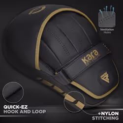 RDX Boxing Pads Curved Focus Mitts  Maya Hide Leather Kara Hook and ja