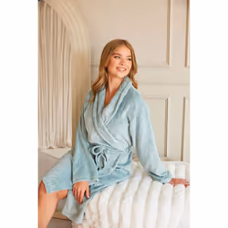 TURTLE Women Solid Robes Nightdress Summer Loungewear Bathrobes Robe - L, Coral Green