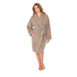 TURTLE Women Solid Robes Nightdress Summer Loungewear Bathrobes Robe - M, Khakhi