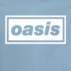 Oasis Decca Band Logo Amplified Blue T Shirt - XL, Blue