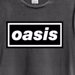 Oasis Decca Logo T Shirt - XXL, Charcoal