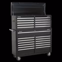Tool Chest Combination 23 Drawer with Ball-Bearing Slides - Black