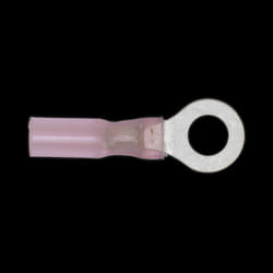 Heat Shrink Ring Terminal &#216;5.3mm Red Pack of 25