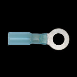 Heat Shrink Ring Terminal &#216;8.4mm Blue Pack of 25