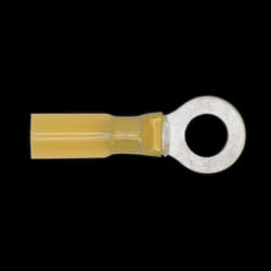 Heat Shrink Ring Terminal &#216;8.4mm Yellow Pack of 25
