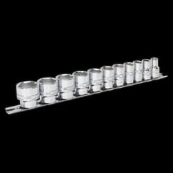 Socket Set 11pc 3/8&quot;Sq Drive Lock-On? 6pt Imperial