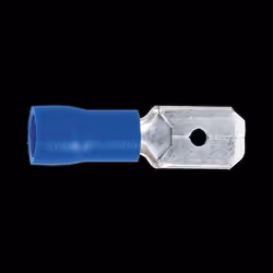 Push-On Terminal 6.3mm Male Blue Pack of 100