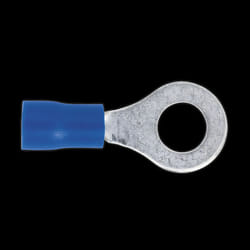 Easy-Entry Ring Terminal &#216;6.4mm (1/4&quot;) Blue Pack of 100
