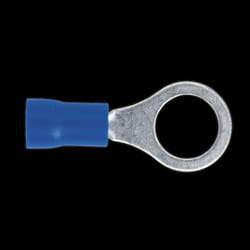 Easy-Entry Ring Terminal &#216;8.4mm (5/16&quot;) Blue Pack of 100