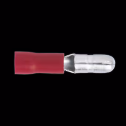 Bullet Terminal &#216;4mm Male Red Pack of 100
