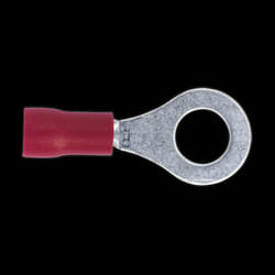 Easy-Entry Ring Terminal &#216;6.4mm (1/4&quot;) Red Pack of 100