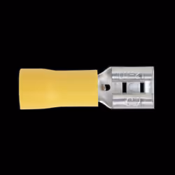 Push-On Terminal 6.3mm Female Yellow Pack of 100
