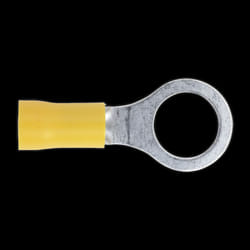 Easy-Entry Ring Terminal &#216;10.5mm (3/8&quot;) Yellow Pack of 100
