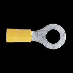 Easy-Entry Ring Terminal &#216;8.4mm (5/16&quot;) Yellow Pack of 100