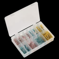 Adhesive Lined Heat Shrink Terminal Assortment 142pc Blue, Red & Yellow